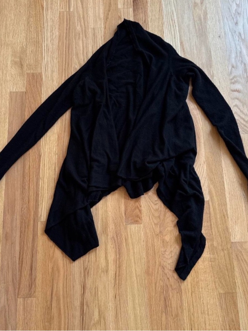 Rick Owens autumn/winter 2010 black cashmere wrap sweater Medium